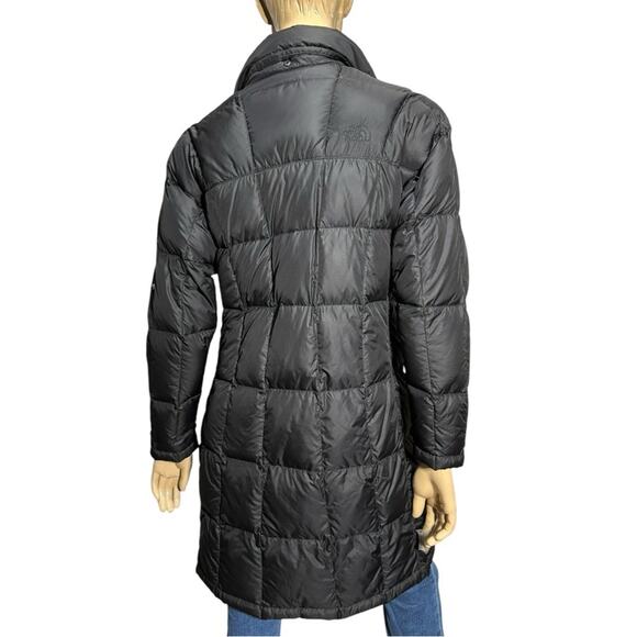 The North Face Size M Black 600 Fill Goose Down Quilted Puffer Long Jacket Coat - Picture 5 of 11